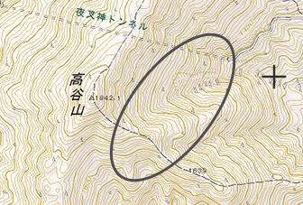 国土地理院地図　夜叉神峠