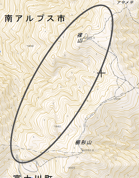 国土地理院地図　櫛形山