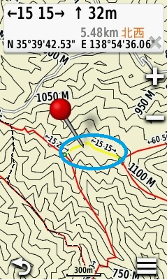 コースがハイライト表示